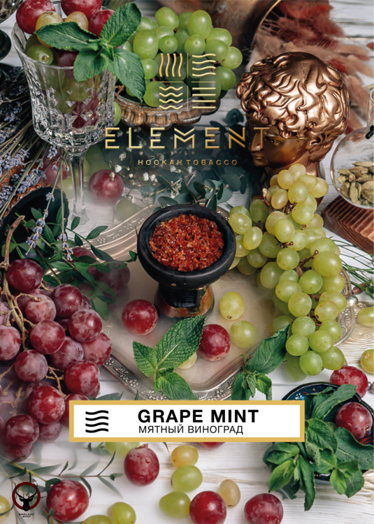 Табак для кальяна Element (Воздух) - Grape Mint (Элемент Мятный Виногргад) 200 гр.